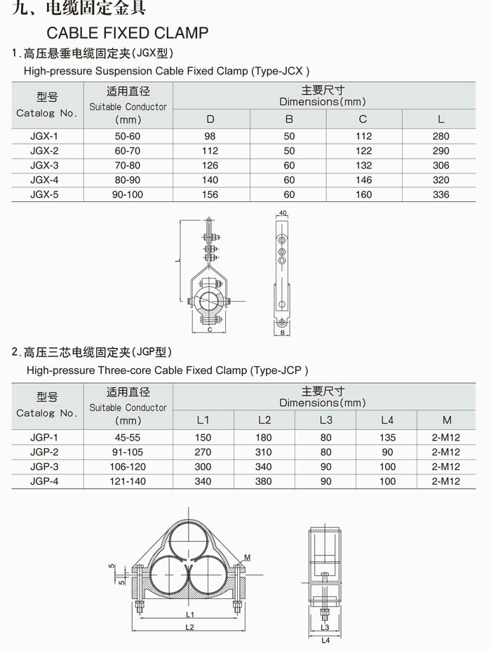 电缆固定金具